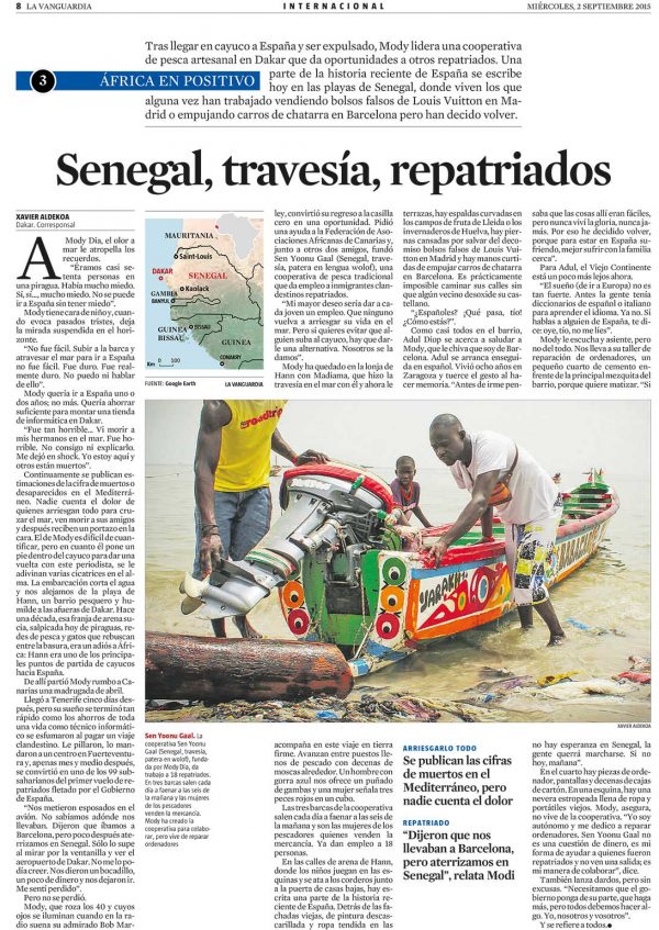 Senegal, travesía, repatriados